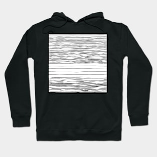 Monochrome black and white graphic stripe minimalist style Hoodie